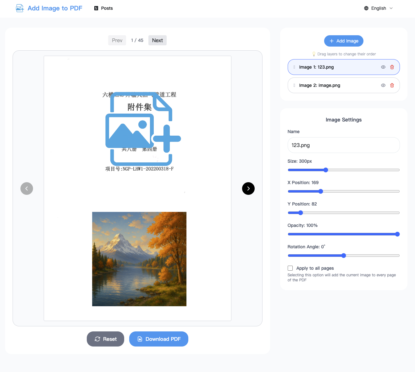 add image to pdf